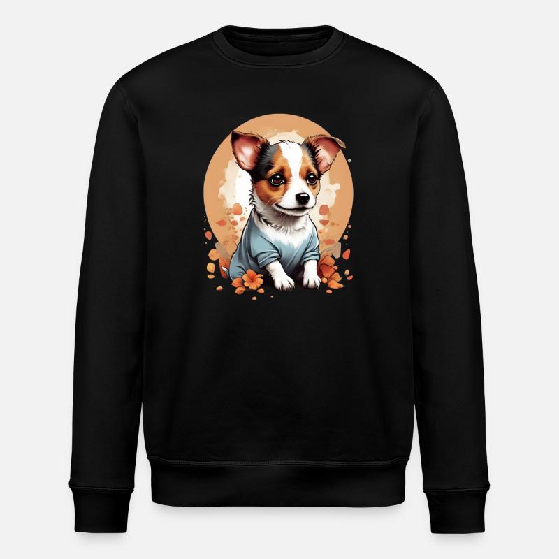 Mignon Petit Chiot Jack Russell - Sweat bio ROLLER Stanley/Stella Unisexe - noir