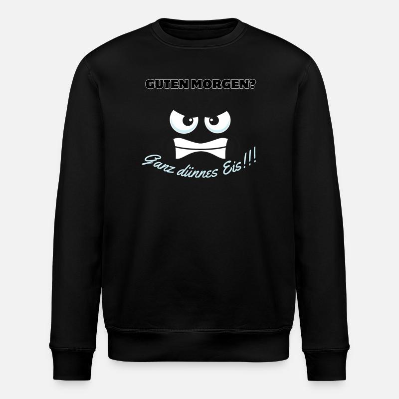 Angry Polar Bear Motif with Saying - Stanley/Stella ROLLER Unisex Organic Sweatshirt - black
