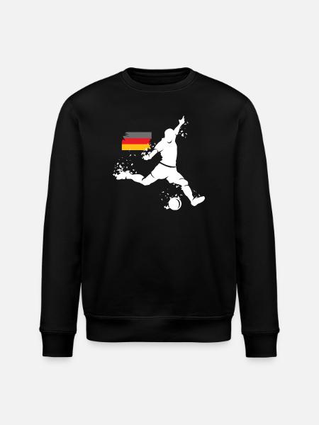 Football Germany Player Team Explosion - Stanley/Stella ROLLER Unisex Organic Sweatshirt - black