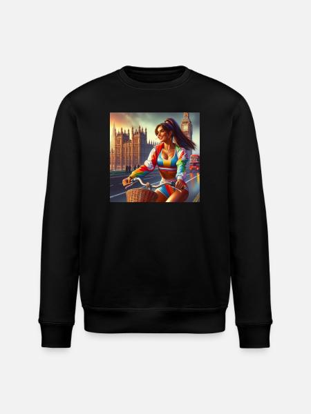 Rainbow Rider à Londres - Sweat bio ROLLER Stanley/Stella Unisexe - noir