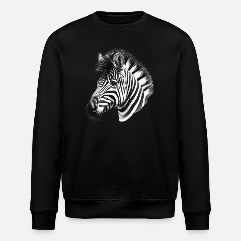 Zebra - Stanley/Stella ROLLER Unisex Organic Sweatshirt - black