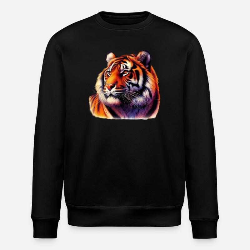 Tiger - Stanley/Stella Unisex Bio-Sweatshirt ROLLER - Schwarz