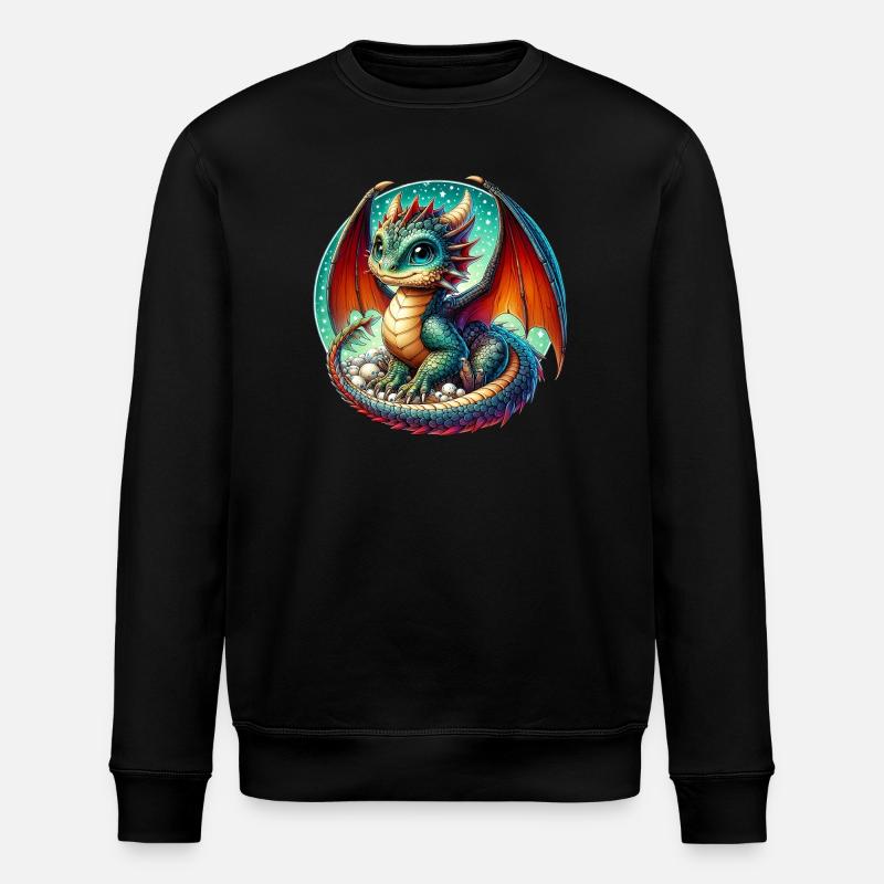 Drache - Stanley/Stella Unisex Bio-Sweatshirt ROLLER - Schwarz