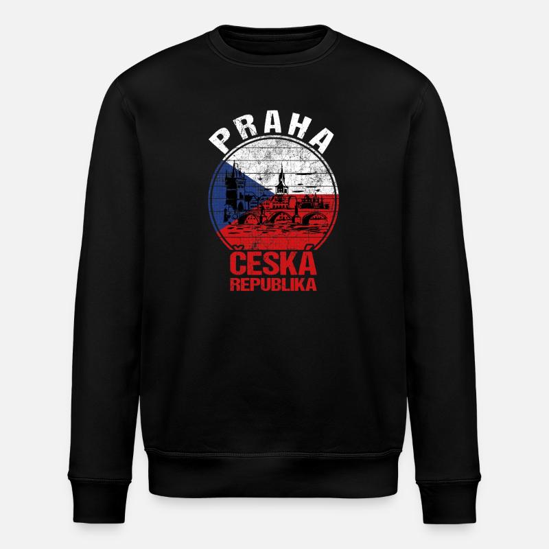 Prag Tschechien - Stanley/Stella Unisex Bio-Sweatshirt ROLLER - Schwarz