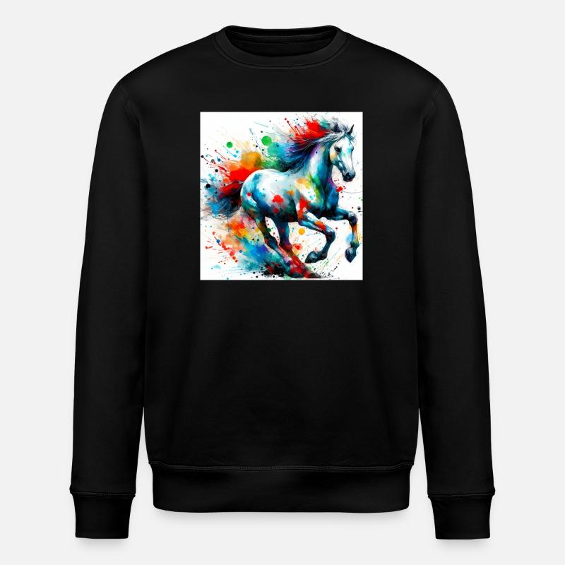 Cheval - Sweat bio ROLLER Stanley/Stella Unisexe - noir