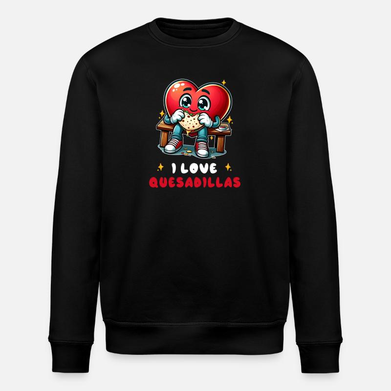 Ich liebe Quesadillas Mexiko - Stanley/Stella Unisex Bio-Sweatshirt ROLLER - Schwarz