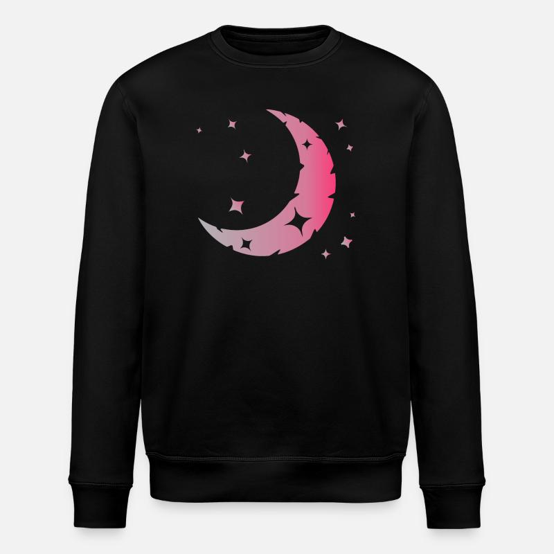 Mond und Sterne - Stanley/Stella Unisex Bio-Sweatshirt ROLLER - Schwarz