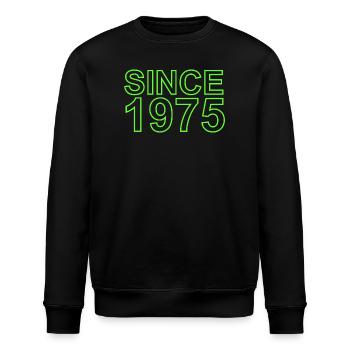Since 1975 - Stanley/Stella Unisex Bio-Sweatshirt ROLLER - Schwarz - Vorne - Nik (191cm)