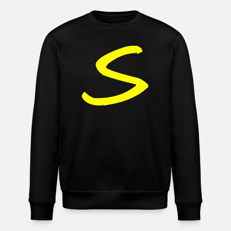 Buchstabe S - Stanley/Stella Unisex Bio-Sweatshirt ROLLER - Schwarz