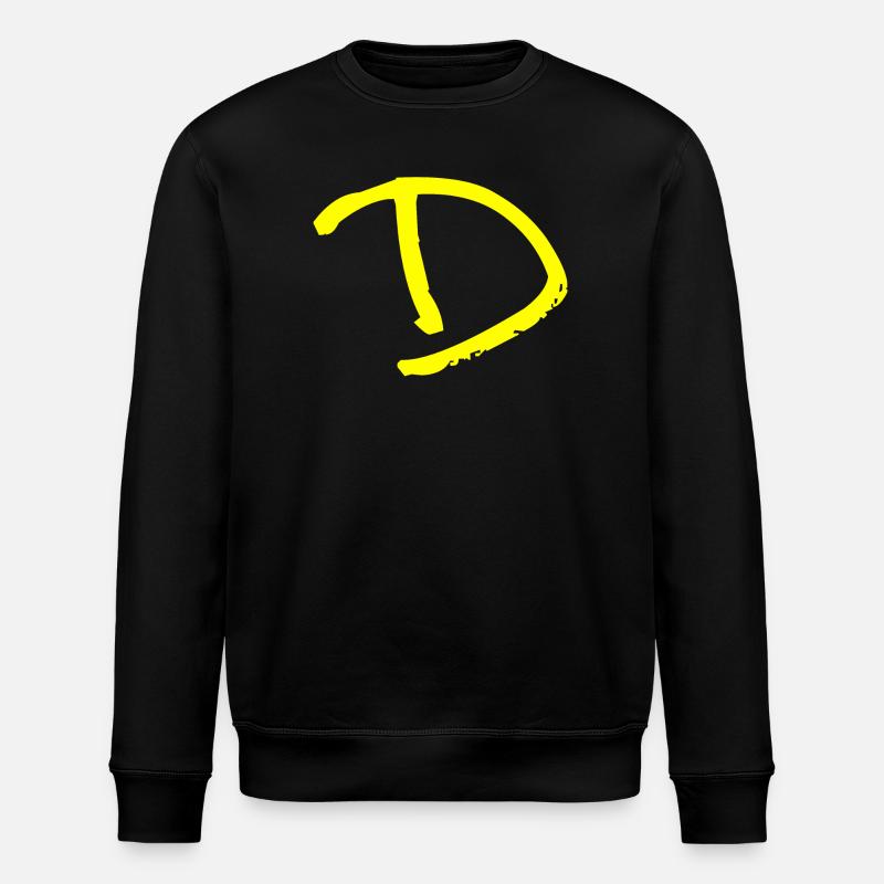 Buchstabe D - Stanley/Stella Unisex Bio-Sweatshirt ROLLER - Schwarz