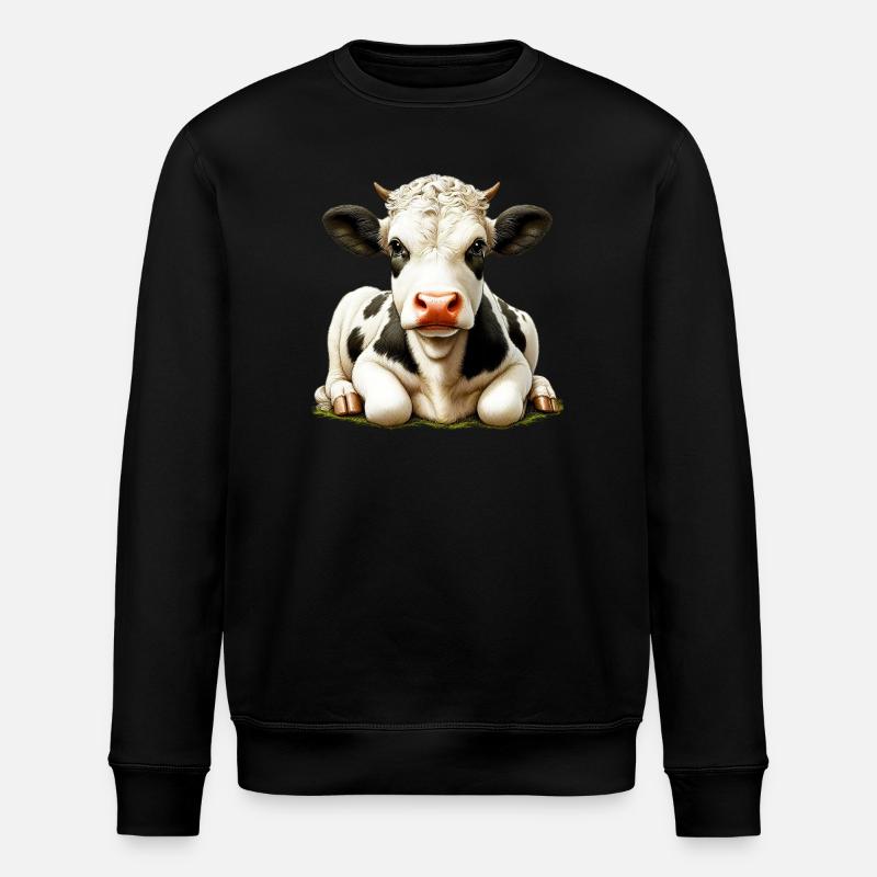 Cow - Stanley/Stella ROLLER Unisex Organic Sweatshirt - black