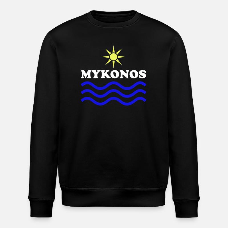 MYKONOS-GREECE Sun Water - Stanley/Stella ROLLER Unisex Organic Sweatshirt - black