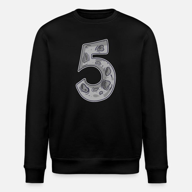 Number 5 Space - Stanley/Stella ROLLER Unisex Organic Sweatshirt - black
