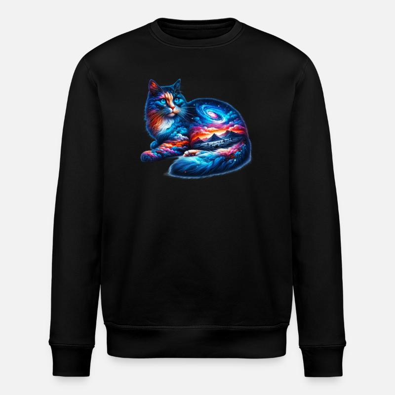 Katze - Stanley/Stella Unisex Bio-Sweatshirt ROLLER - Schwarz