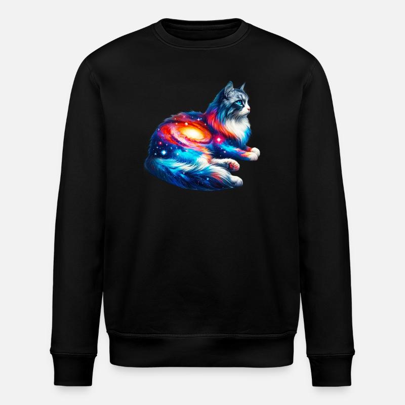 Katze - Stanley/Stella Unisex Bio-Sweatshirt ROLLER - Schwarz