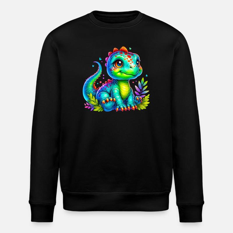 Dinosaur - Stanley/Stella ROLLER Unisex Organic Sweatshirt - black