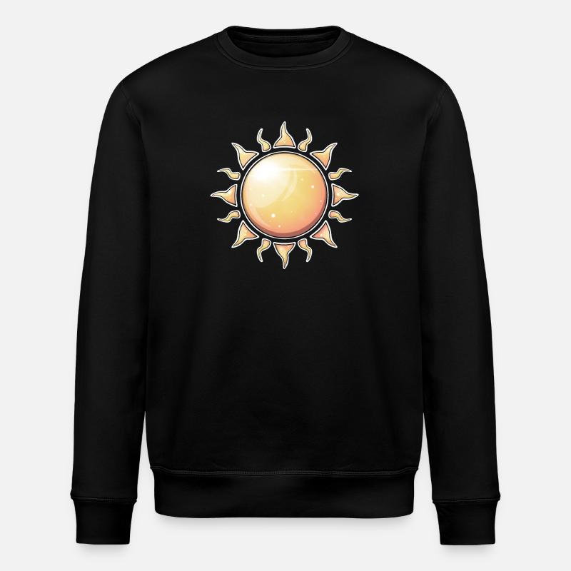 Radiant Sunburst Nature Design - Stanley/Stella ROLLER Unisex Organic Sweatshirt - black