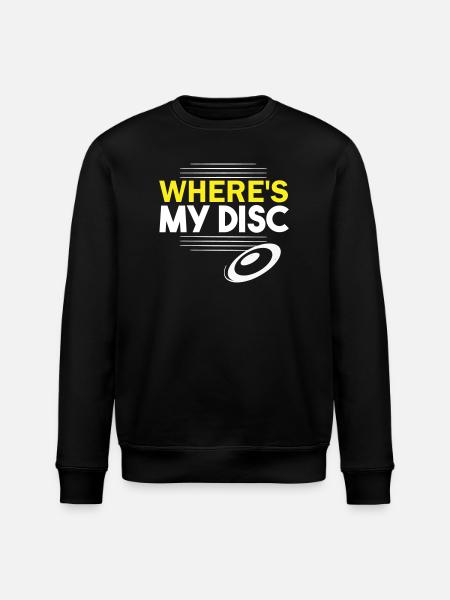 Where's my disc? - Stanley/Stella ROLLER Unisex Organic Sweatshirt - black