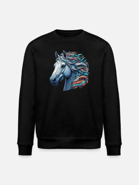 Horse - Stanley/Stella ROLLER Unisex Organic Sweatshirt - black