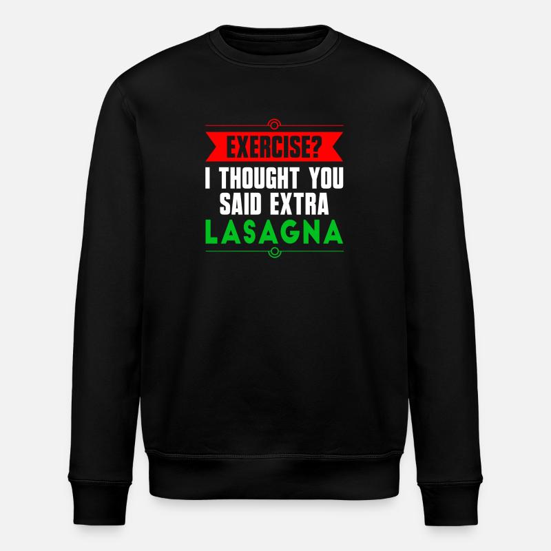 Faire de l'exercice ? Lasagne - Sweat bio ROLLER Stanley/Stella Unisexe - noir