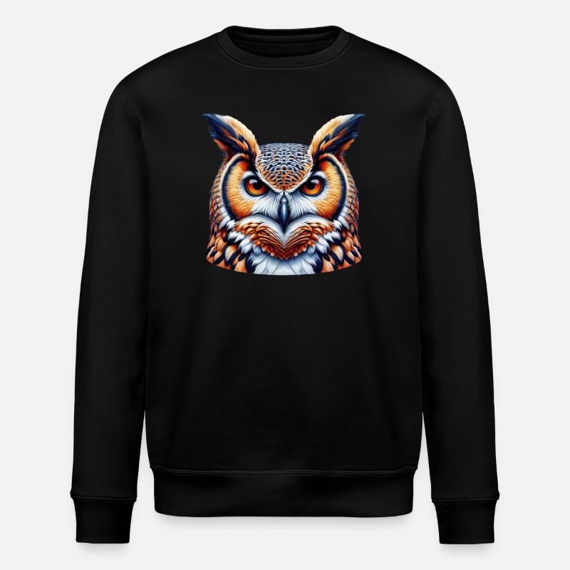 Owl - Stanley/Stella ROLLER Unisex Organic Sweatshirt - black