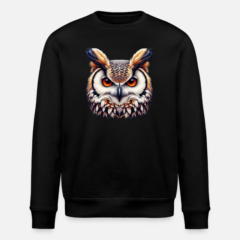 Eule - Stanley/Stella Unisex Bio-Sweatshirt ROLLER - Schwarz