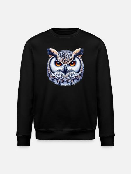 Owl - Stanley/Stella ROLLER Unisex Organic Sweatshirt - black