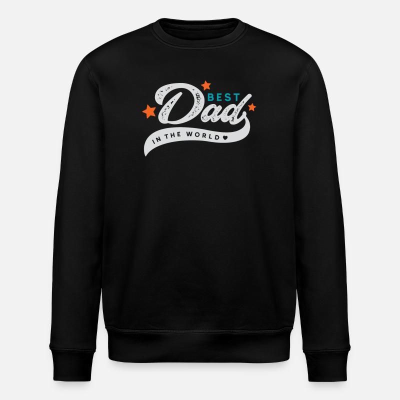 Bester Vater der Welt - Stanley/Stella Unisex Bio-Sweatshirt ROLLER - Schwarz