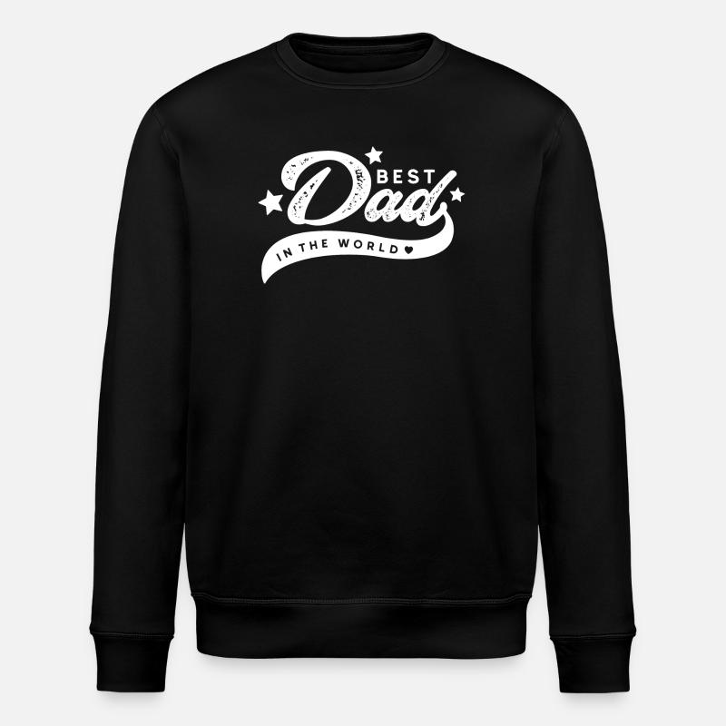 Bester Vater der Welt - Stanley/Stella Unisex Bio-Sweatshirt ROLLER - Schwarz