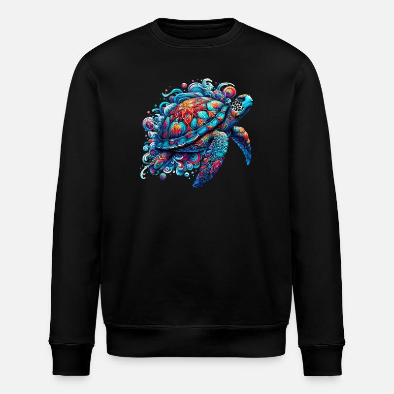 Turtle - Stanley/Stella ROLLER Unisex Organic Sweatshirt - black