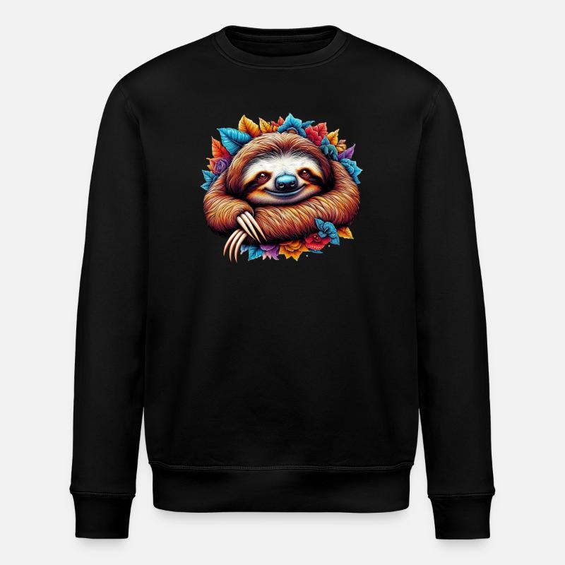 Sloth - Stanley/Stella ROLLER Unisex Organic Sweatshirt - black