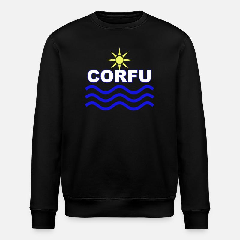 Korfu-Sonnenwellen - Stanley/Stella Unisex Bio-Sweatshirt ROLLER - Schwarz
