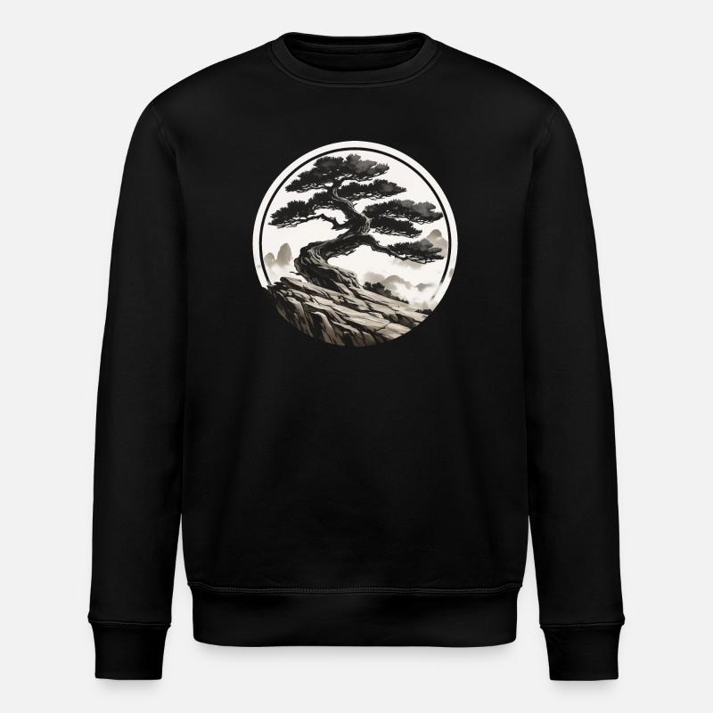 Asiatische Landschaft - Stanley/Stella Unisex Bio-Sweatshirt ROLLER - Schwarz