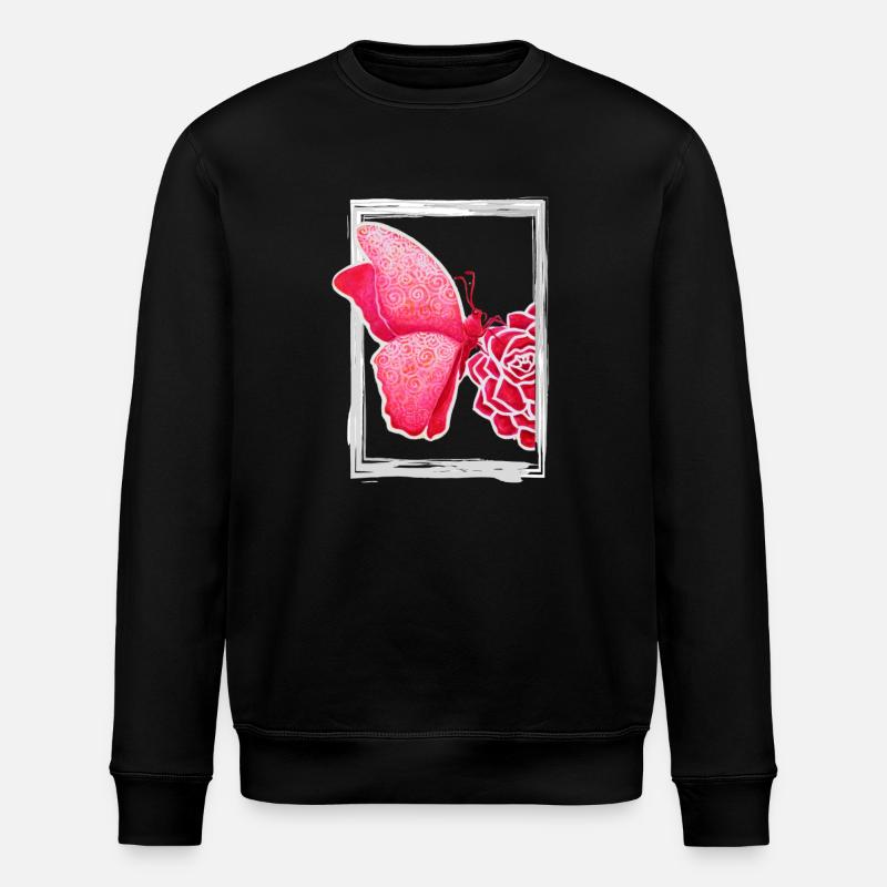 Rosenschmetterling - Sonja Ariel von Staden - Stanley/Stella Unisex Bio-Sweatshirt ROLLER - Schwarz