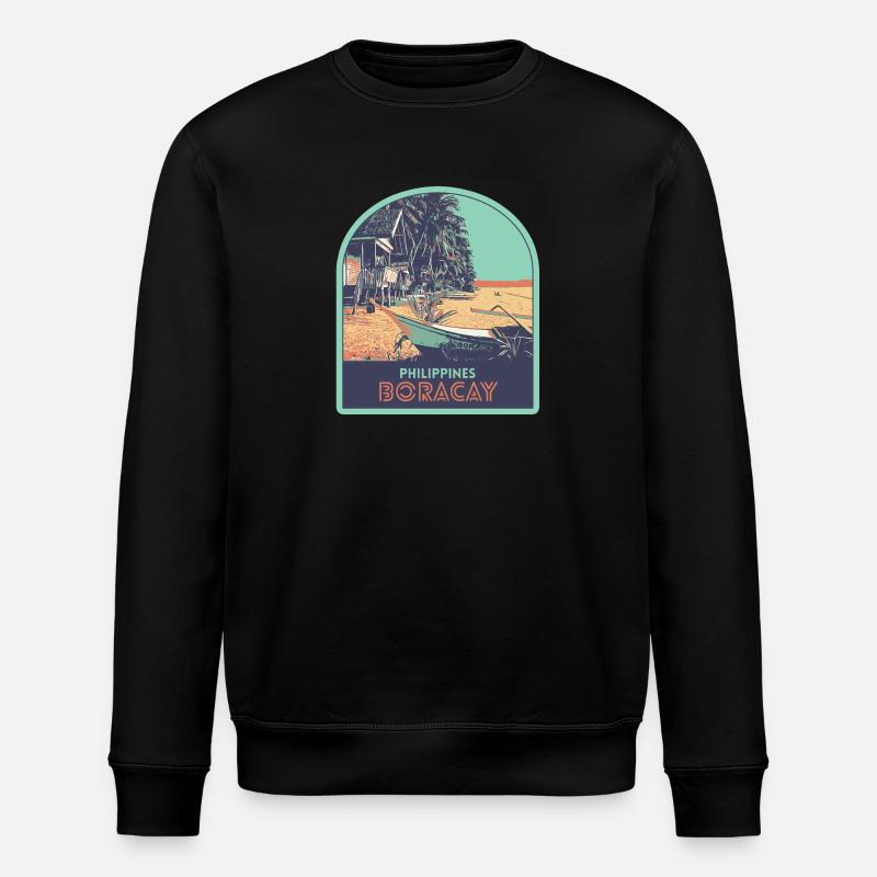 Paradis sur Terre : Boracay, Philippines - Sweat bio ROLLER Stanley/Stella Unisexe - noir