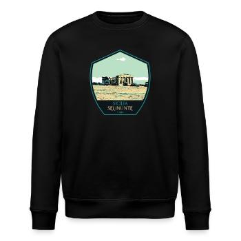 Illustration Greek Temple in Selinunte, Sicily - Stanley/Stella ROLLER Unisex Organic Sweatshirt - black - Front - Nik (191cm)