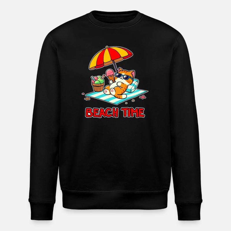 Beach Time 3 - Stanley/Stella ROLLER Unisex Organic Sweatshirt - black