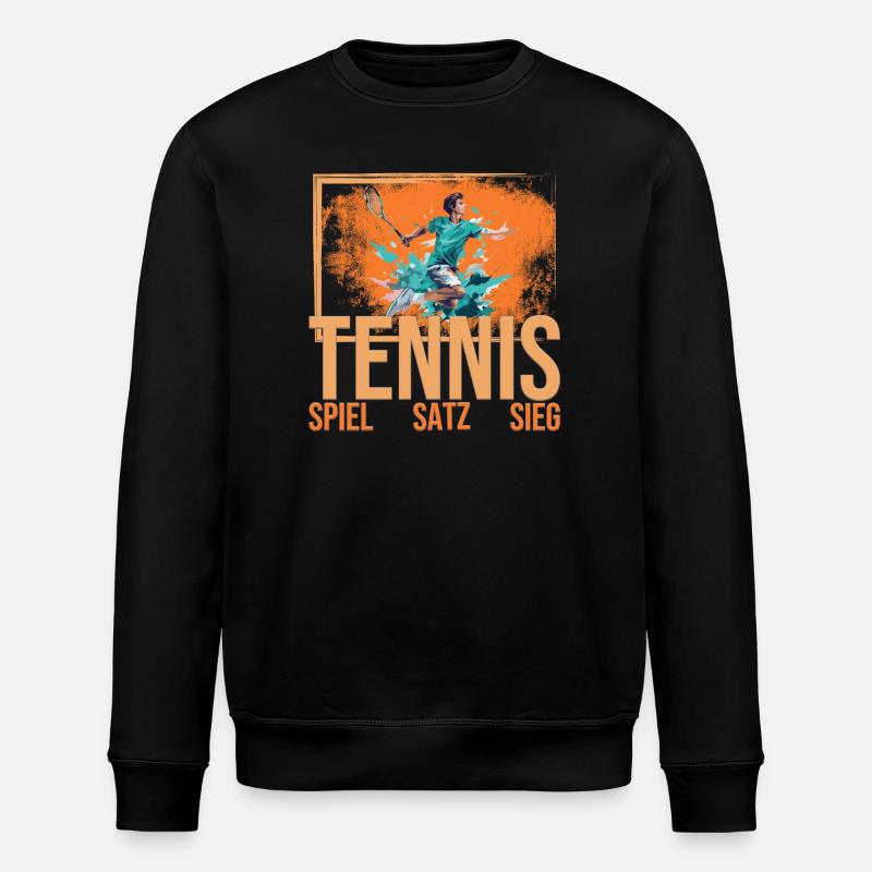 Spiel - Satz - Sieg - Stanley/Stella Unisex Bio-Sweatshirt ROLLER - Schwarz