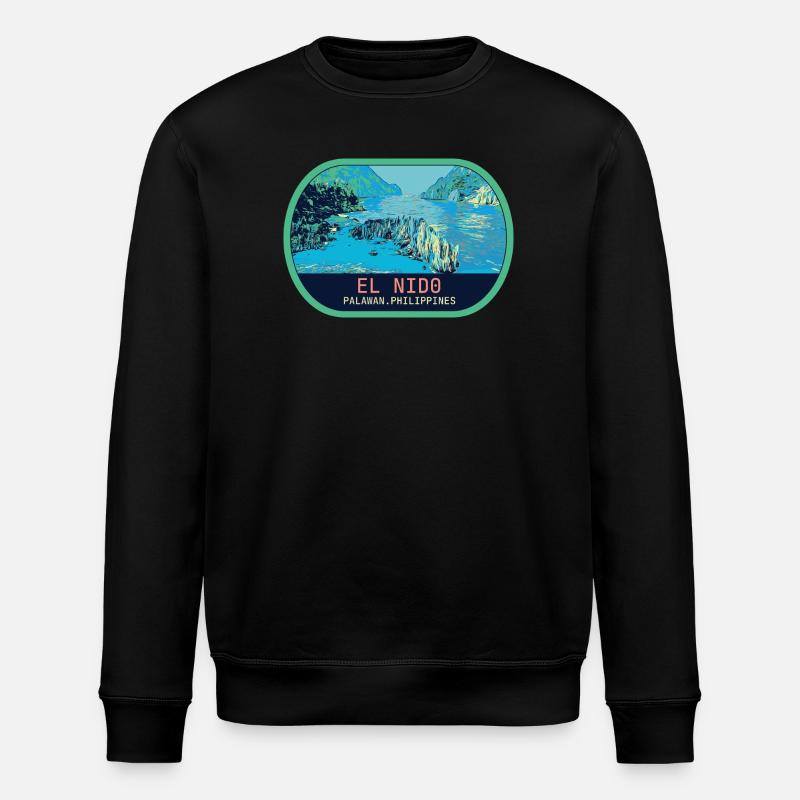 Atemberaubendes El Nido: Himmlische Luftaufnahme - Stanley/Stella Unisex Bio-Sweatshirt ROLLER - Schwarz