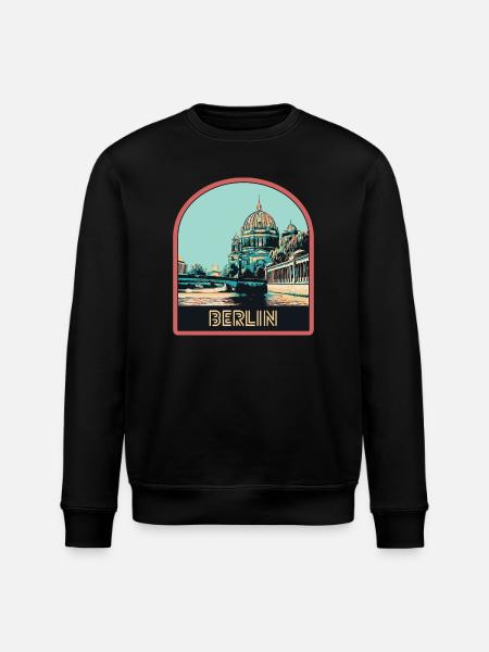 Illustration Historische Mitte Berlins - Stanley/Stella Unisex Bio-Sweatshirt ROLLER - Schwarz