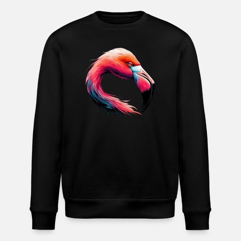 Flamingo - Stanley/Stella ROLLER Unisex Organic Sweatshirt - black
