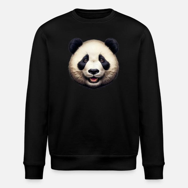 Panda - Stanley/Stella Unisex Bio-Sweatshirt ROLLER - Schwarz