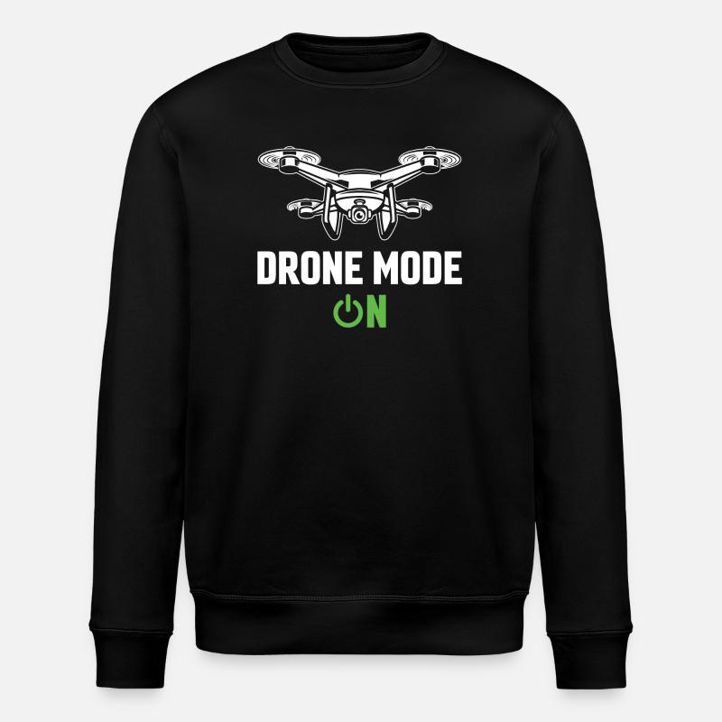 Drone Mode On - Stanley/Stella ROLLER Unisex Organic Sweatshirt - black