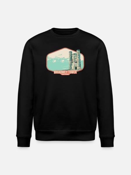 Illustration Broadwey Tower, Worcestershire - Stanley/Stella ROLLER Unisex Organic Sweatshirt - black