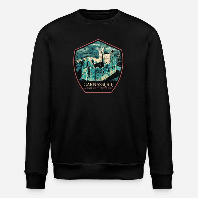 Illustration Château Carnasserie, Écosse - Sweat bio ROLLER Stanley/Stella Unisexe - noir