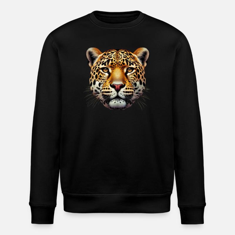 Leopard - Stanley/Stella ROLLER Unisex Organic Sweatshirt - black