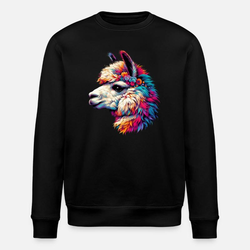 Alpaka - Stanley/Stella Unisex Bio-Sweatshirt ROLLER - Schwarz