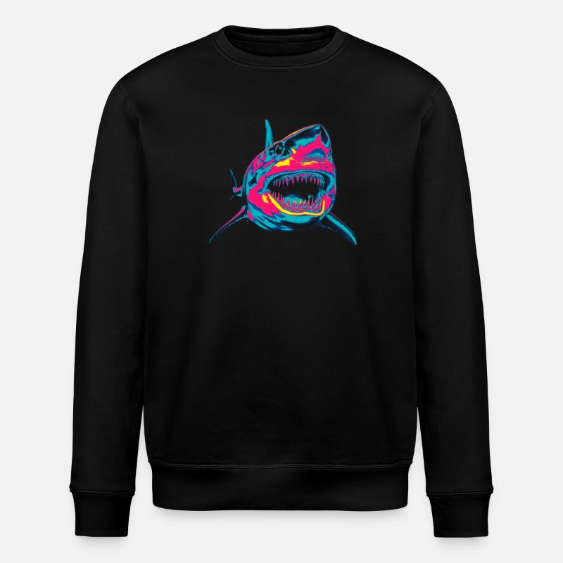 Neonhai Popkunst Farbfeuer - Stanley/Stella Unisex Bio-Sweatshirt ROLLER - Schwarz