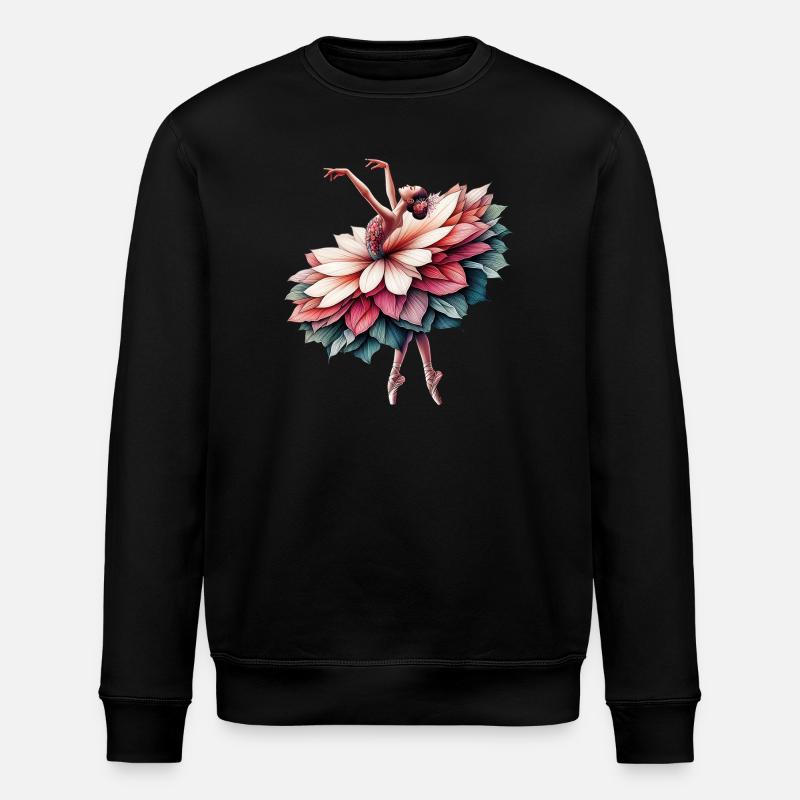 Ballet dancer with tutu - Stanley/Stella ROLLER Unisex Organic Sweatshirt - black