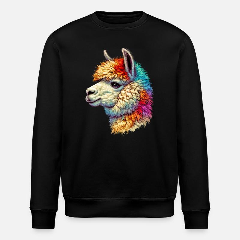 Alpaka - Stanley/Stella Unisex Bio-Sweatshirt ROLLER - Schwarz